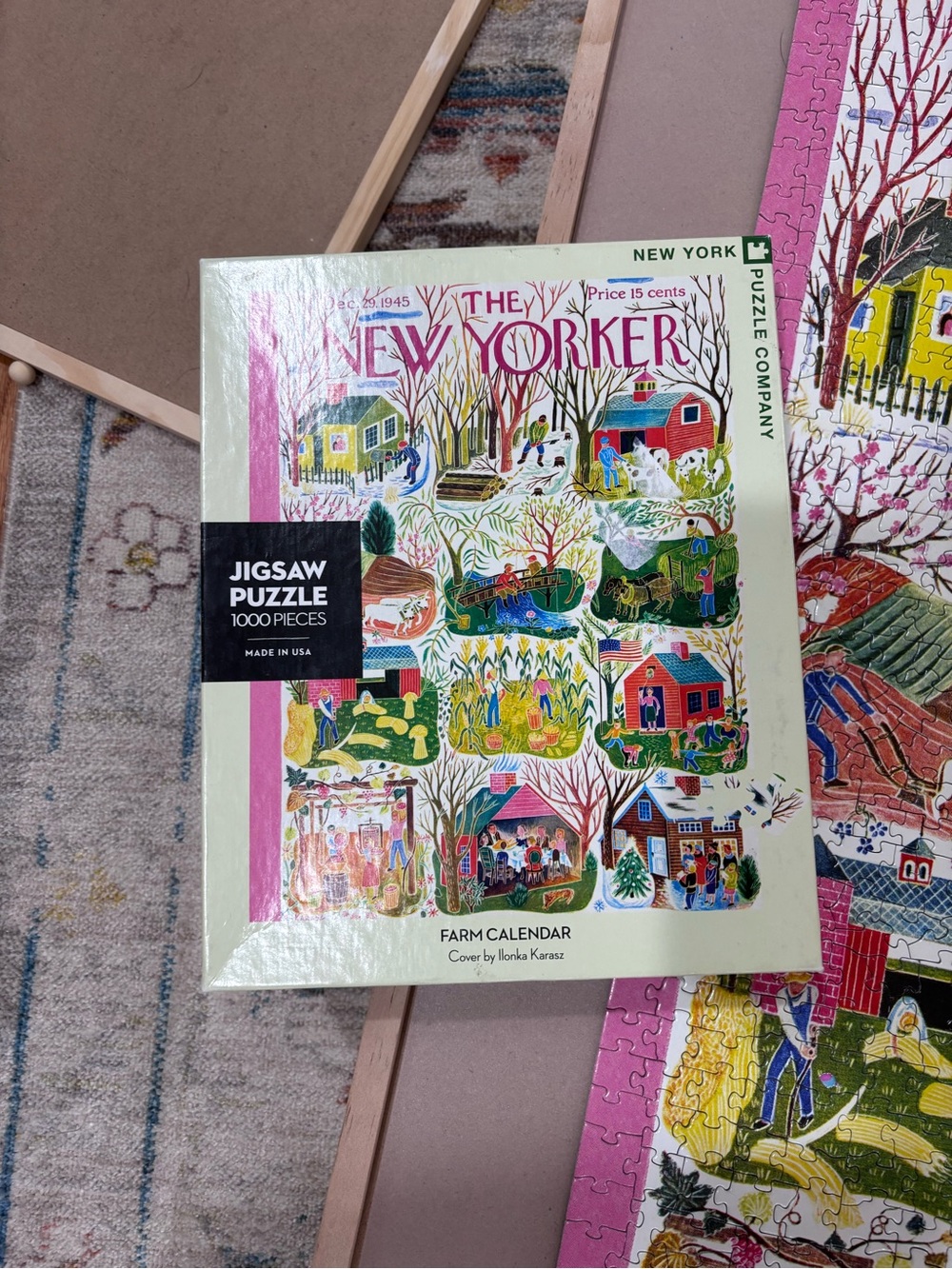 The New Yorker Farm Calender Cover Art Puzzle - Picture 3 of 4